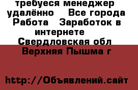 требуеся менеджер (удалённо) - Все города Работа » Заработок в интернете   . Свердловская обл.,Верхняя Пышма г.